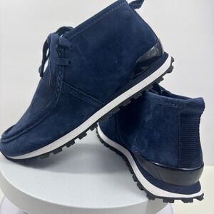 Tory Sport Women Chukka Boots Suede Lace Up Casual Navy Comfort Size 7.5